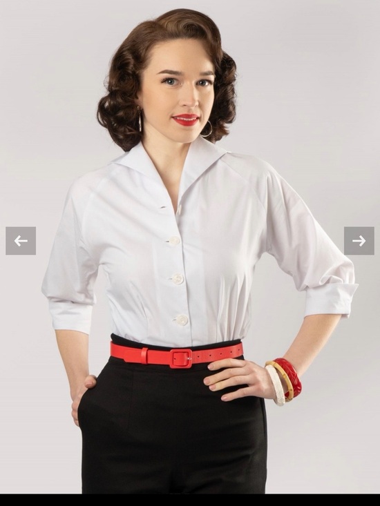 Vivien Of Holloway Tops - Vivien of Holloway white raglan blouse sz UK 12 / US M